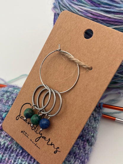 Lapislazuli mit großem Ring 3er Set Silber