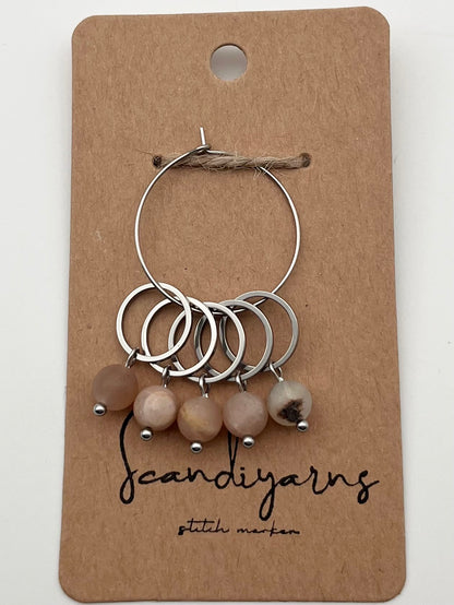 Sonnenstein mit kleinem Ring 5er Set Silber