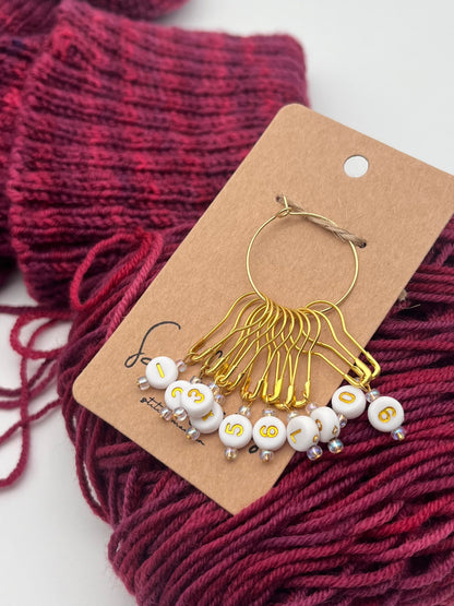 Reihenzähler 1-10 Weiß/Rosa Gold