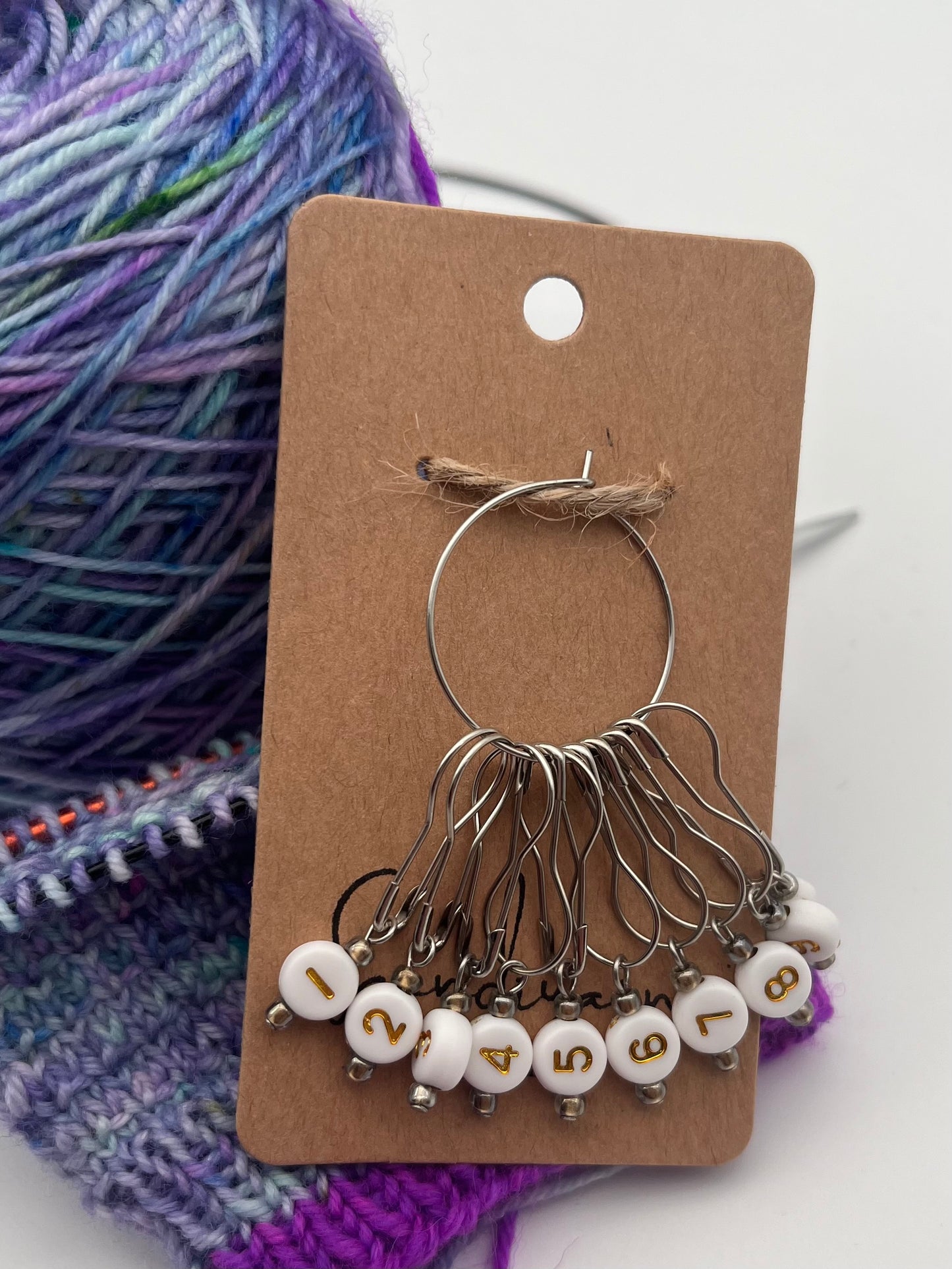 Reihenzähler 1-10 Weiß/Grau Silber