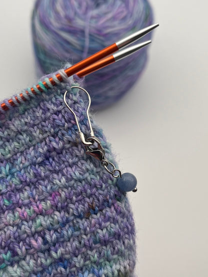 Aventurin mit Karabiner Silber