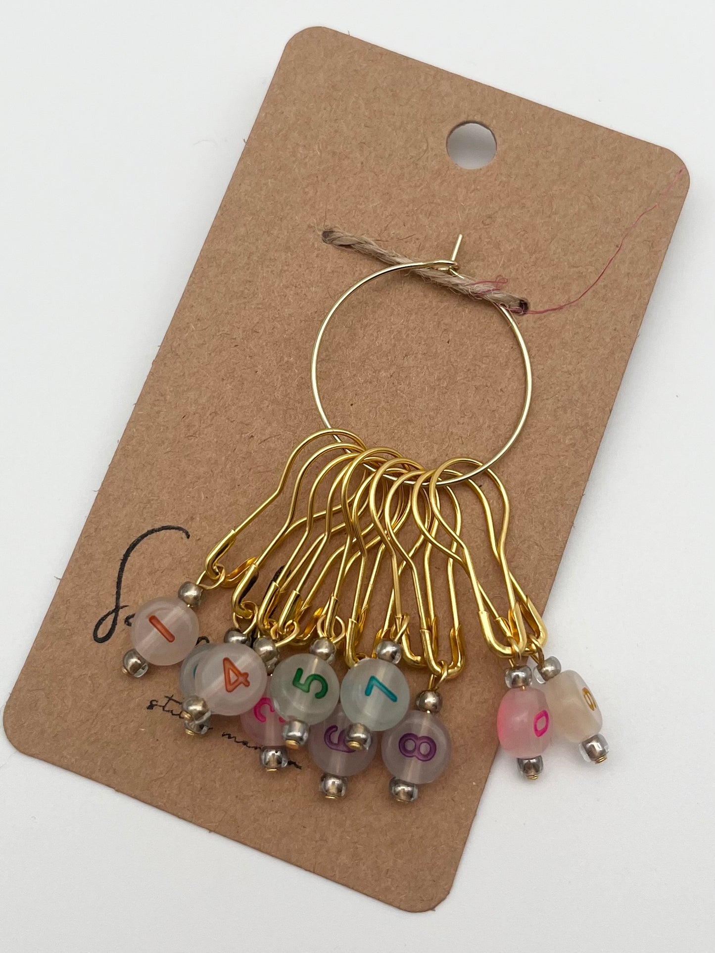 Reihenzähler 1-10 Bunt/Grau Gold