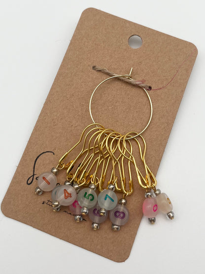 Reihenzähler 1-10 Bunt/Grau Gold