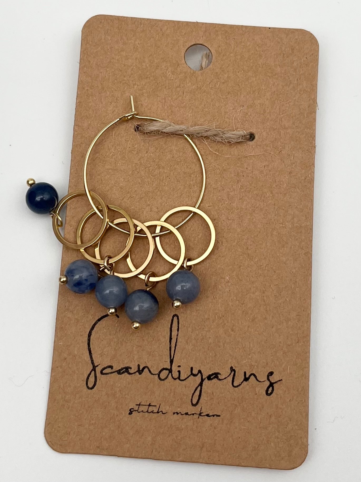 Aventurin mit kleinem Ring 5er Set Gold