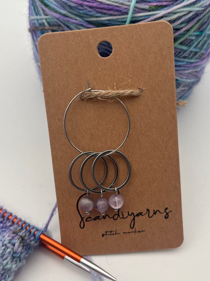 Amethyst mit großem Ring 3er Set Silber