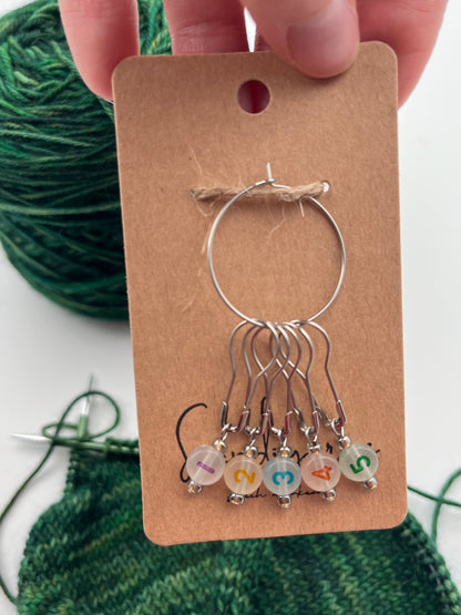 Reihenzähler 1-5 Bunt/Grau Silber