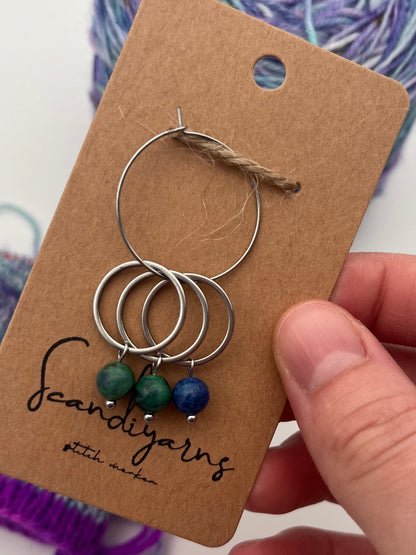 Lapislazuli mit großem Ring 3er Set Silber