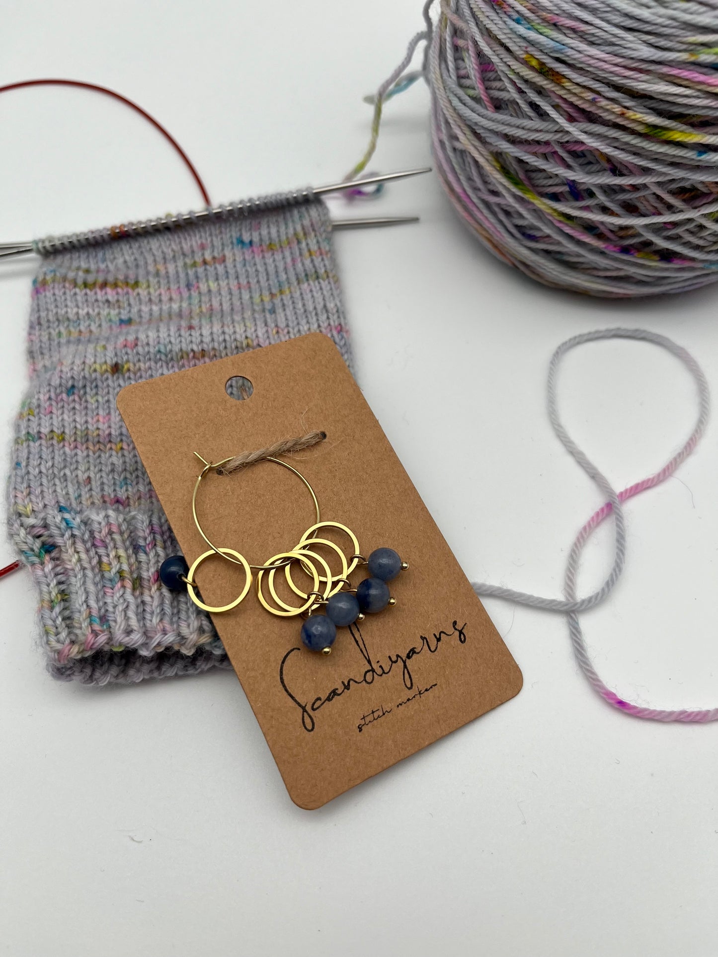 Aventurin mit kleinem Ring 5er Set Gold