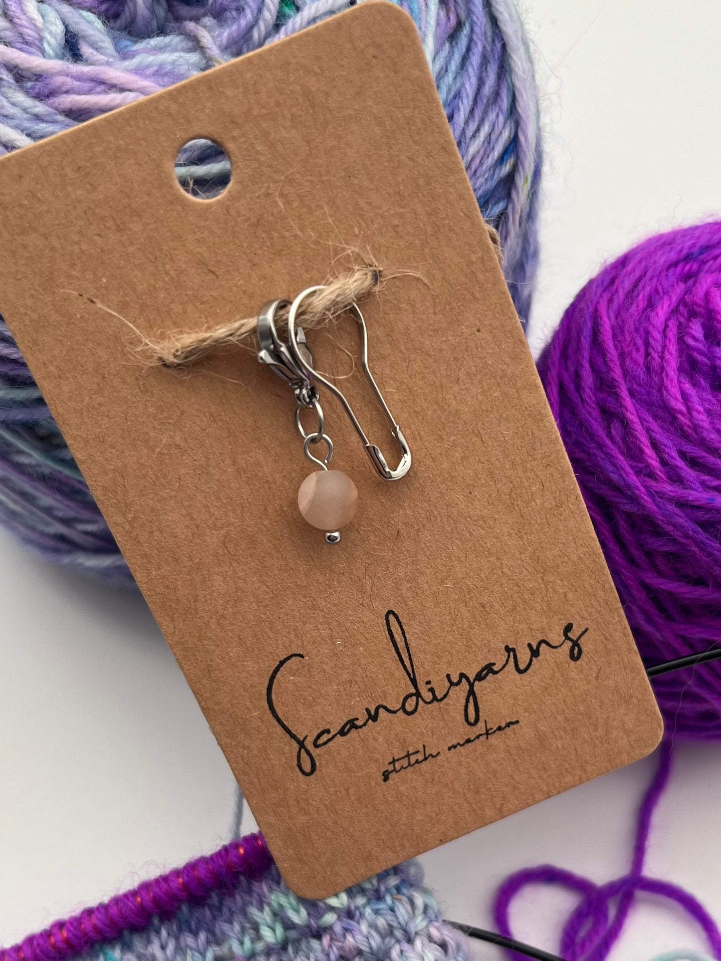 Sonnenstein mit Karabiner Silber