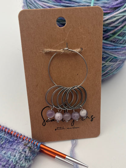 Amethyst mit großem Ring 5er Set Silber